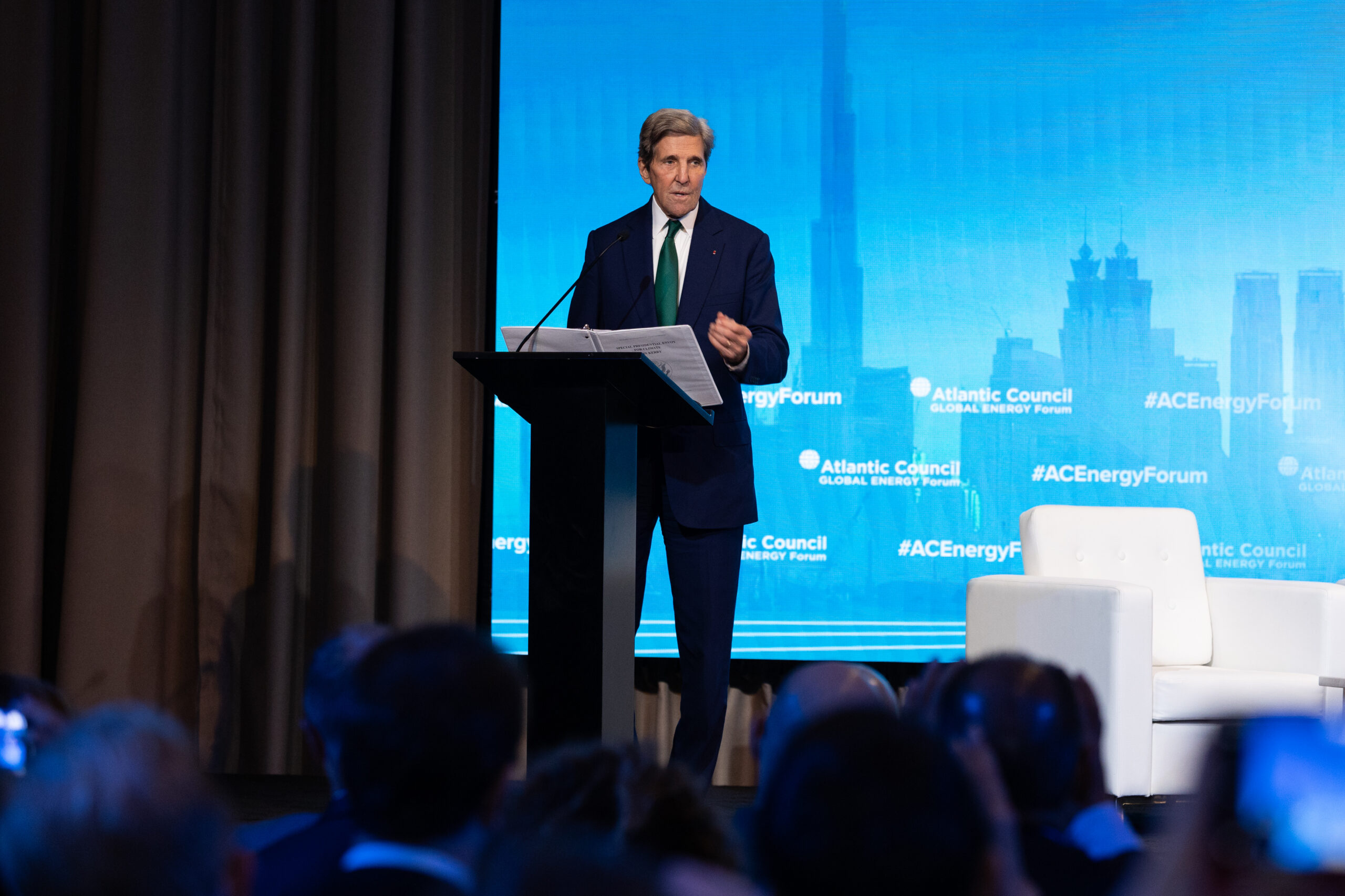John Kerry speaking at COP28