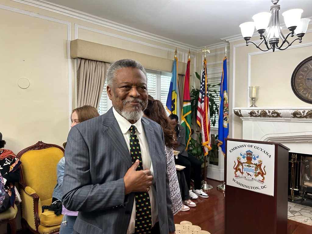 Guyana Ambassador Samuel Hinds at the embassy open house in Washington D.C. 