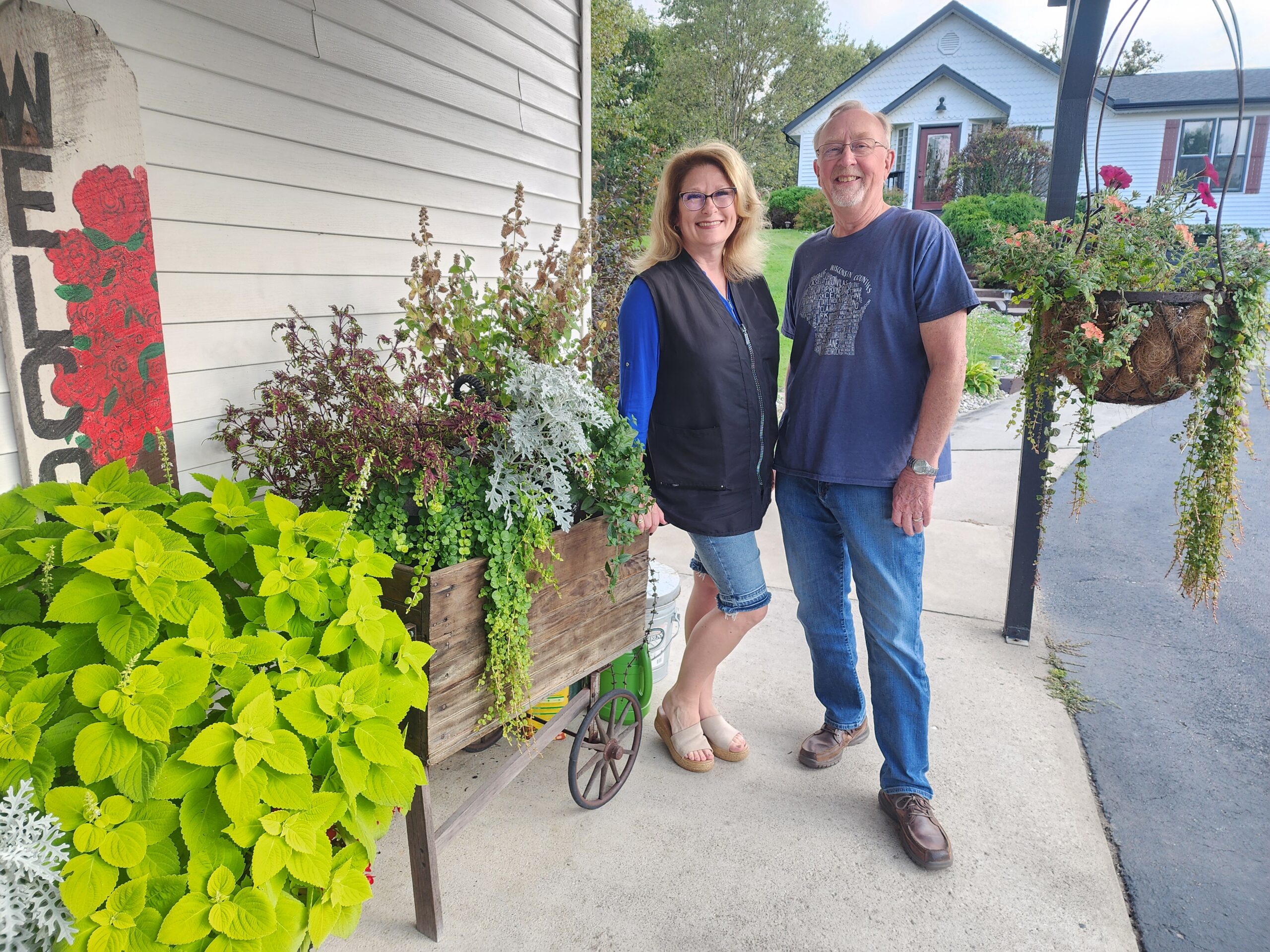 Rhonda Carrell, a resident of Saratoga and a former member of the Saratoga town board, and her neighbor, Bill Leichtnam, a Wood County Board Supervisor who lives on the west side of the Wood County Solar project.