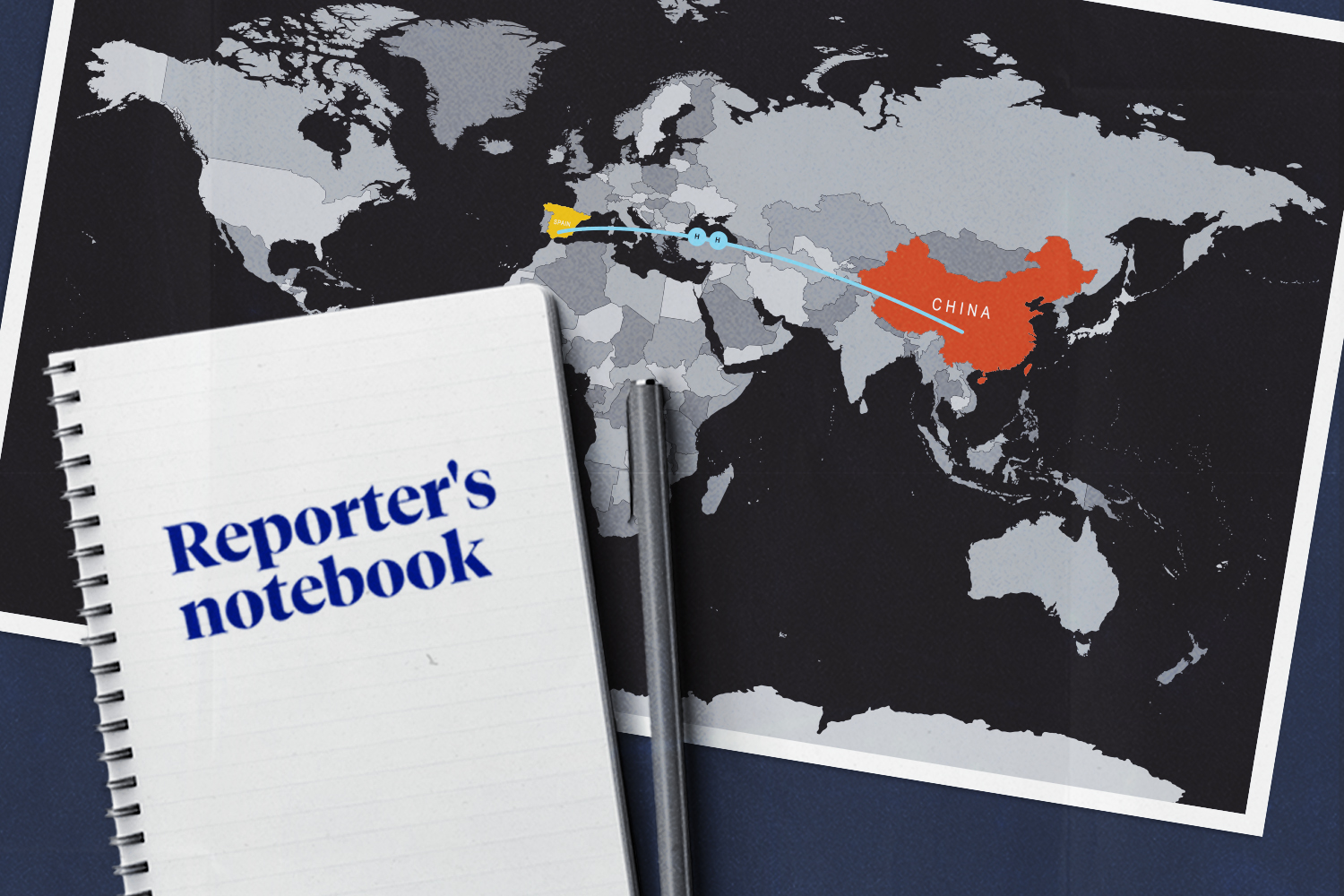 An illustration of a notebook with 