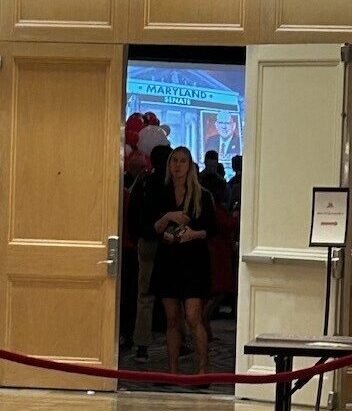 Off limits to press: Westfields Marriott auditorium where the GOP held its election watch party for Hung Cao, a retired naval officer who lost to U.S. Senator Tim Kaine (D-VA).