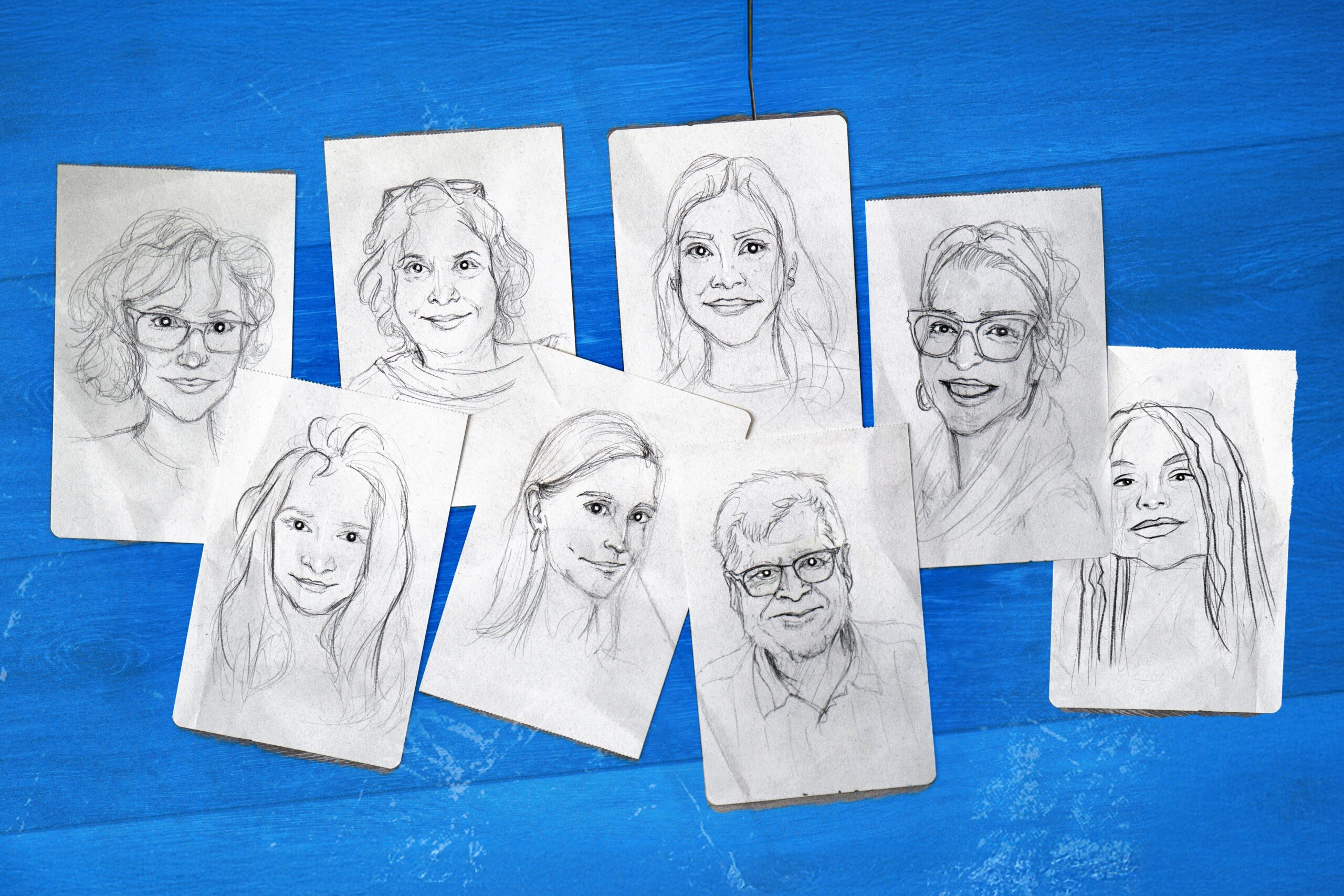 Sketch illustration of the full Cipher team